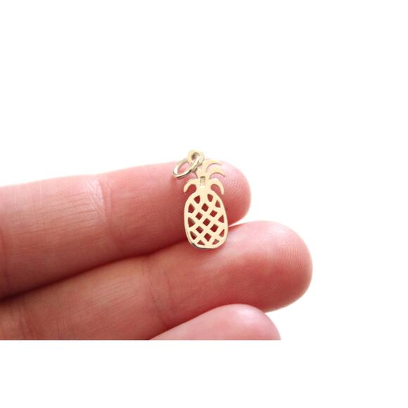 Sterling Silver Pineapple Charm, Pineapple Charm, Pineapple Charm - Picture 2 of 3